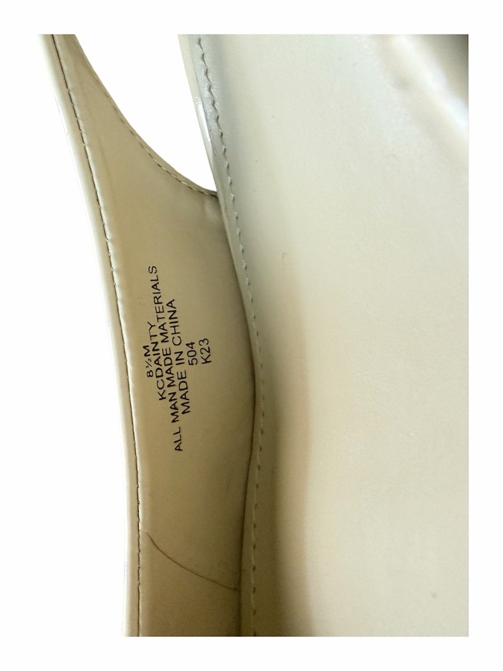 Calvin Klein Dainty Slingback Kitten Heel in Cream Size 8.5 - Picture 7 of 7